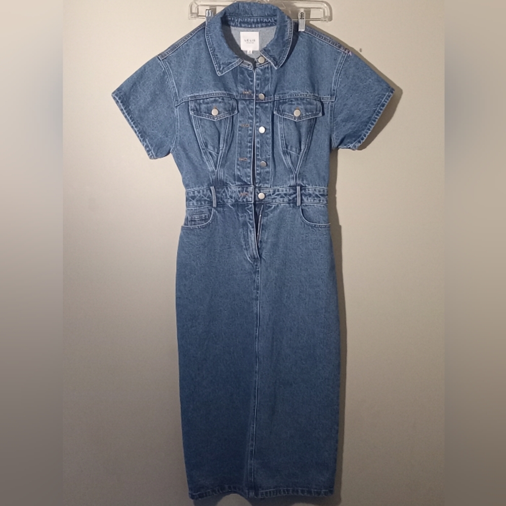 Le lis denim‎ midi shirt dress Size S